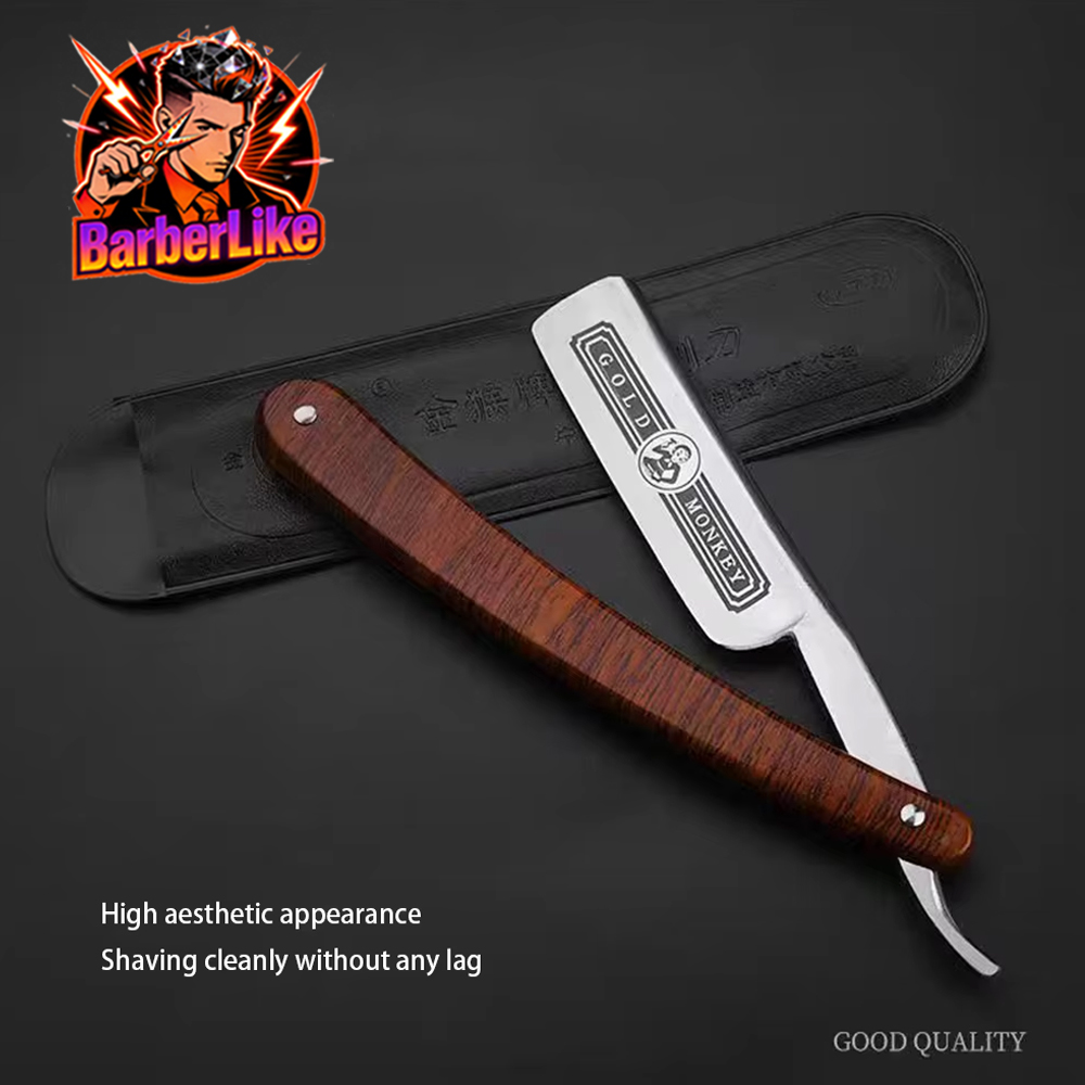 Men'S Grooming Barbershop - Couteau de rasage droit pliant pour