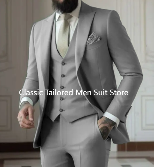 Costumes 3 pièces coupe cintré - Men Grooming Outfit avis et prix