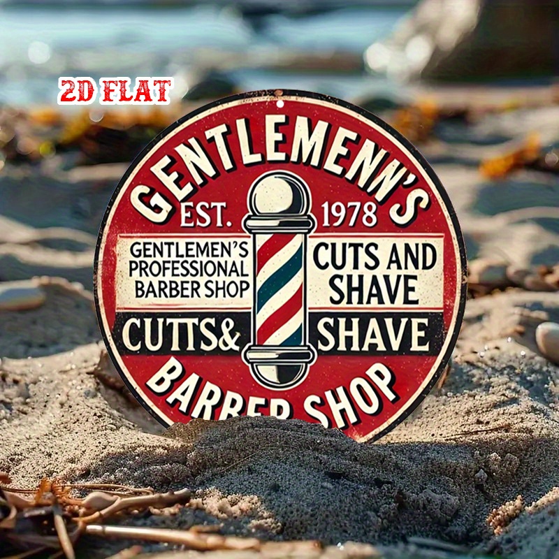 Panneau rond plat en aluminium - Men'S Grooming Barbershop avis et prix